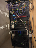A Server Rack in a Basement